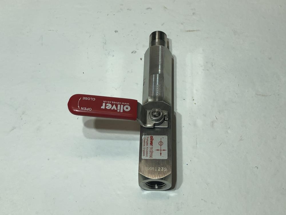 Oliver Valves 1/2" THD Stainless Steel Needle Valve Type B6XGM1S/4"EXT/EBW/FS