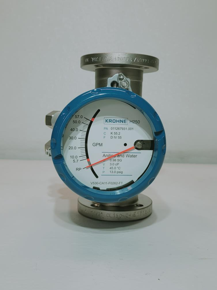 Krohne 1 1/2" Stainless Steel Variable Area Flow Meter H250/RR/M40/ESK/K2-EX