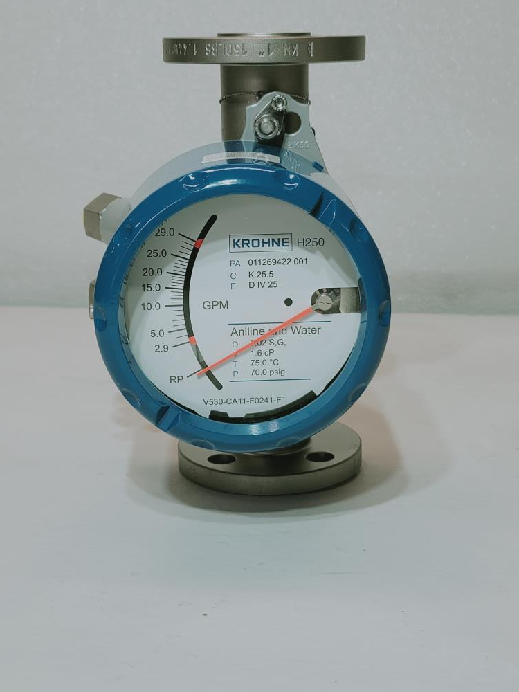 Krohne 1" Stainless Steel Variable Area Flow Meter H250/RR/M40/ESK/K2-EX