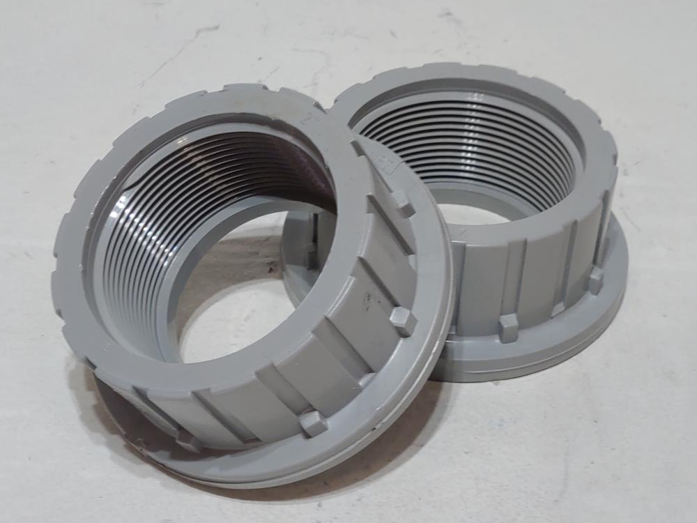 Lot of (2) IPEX 2" CPVC EPDM Union Ball Vlv Thrd./Socket #DXEAACLL02IP/VXEBC108