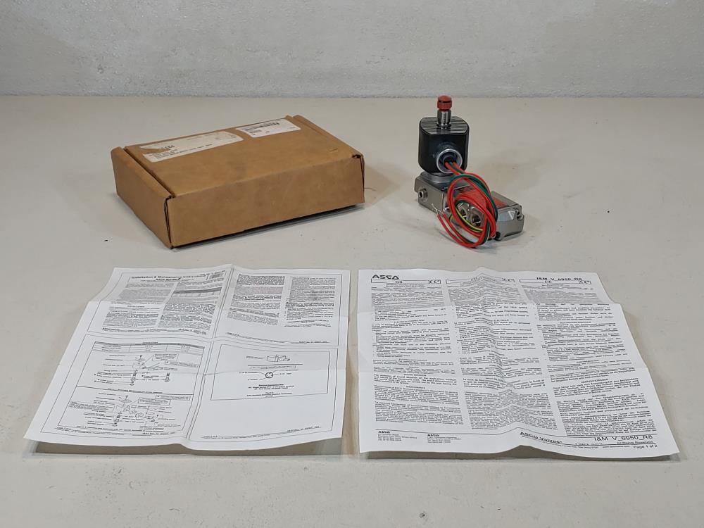 ASCO Red-Hat 1/4" 4-Way Pilot Solenoid Valve #EF8551G309