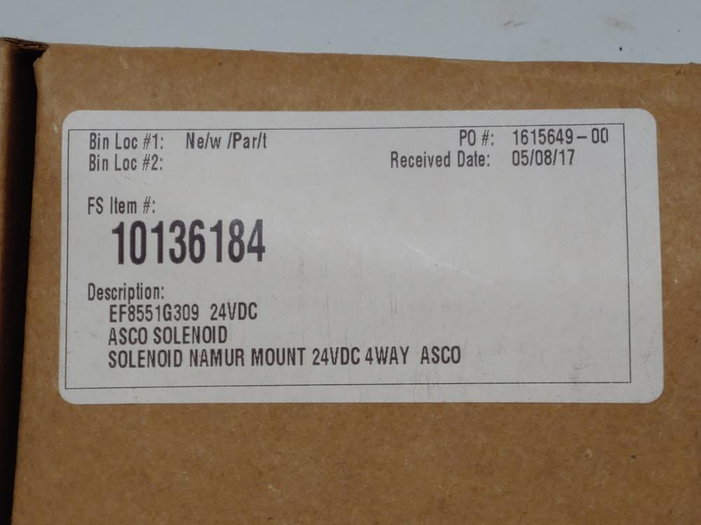 ASCO Red-Hat 1/4" 4-Way Pilot Solenoid Valve #EF8551G309