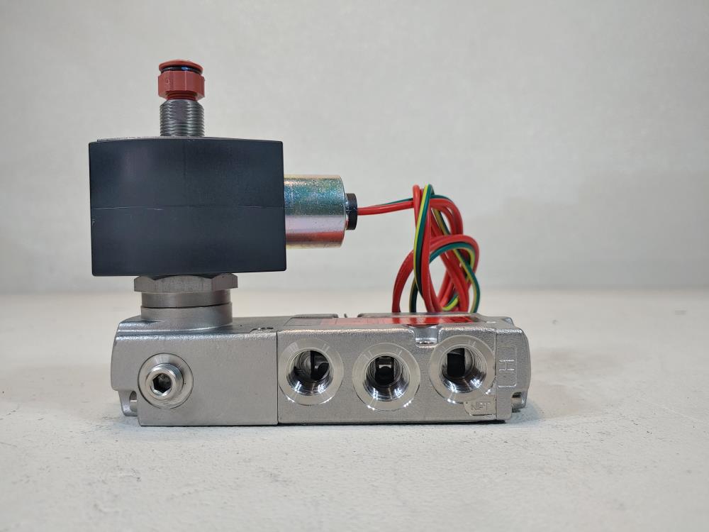 ASCO Red-Hat 1/4" 4-Way Pilot Solenoid Valve #EF8551G309