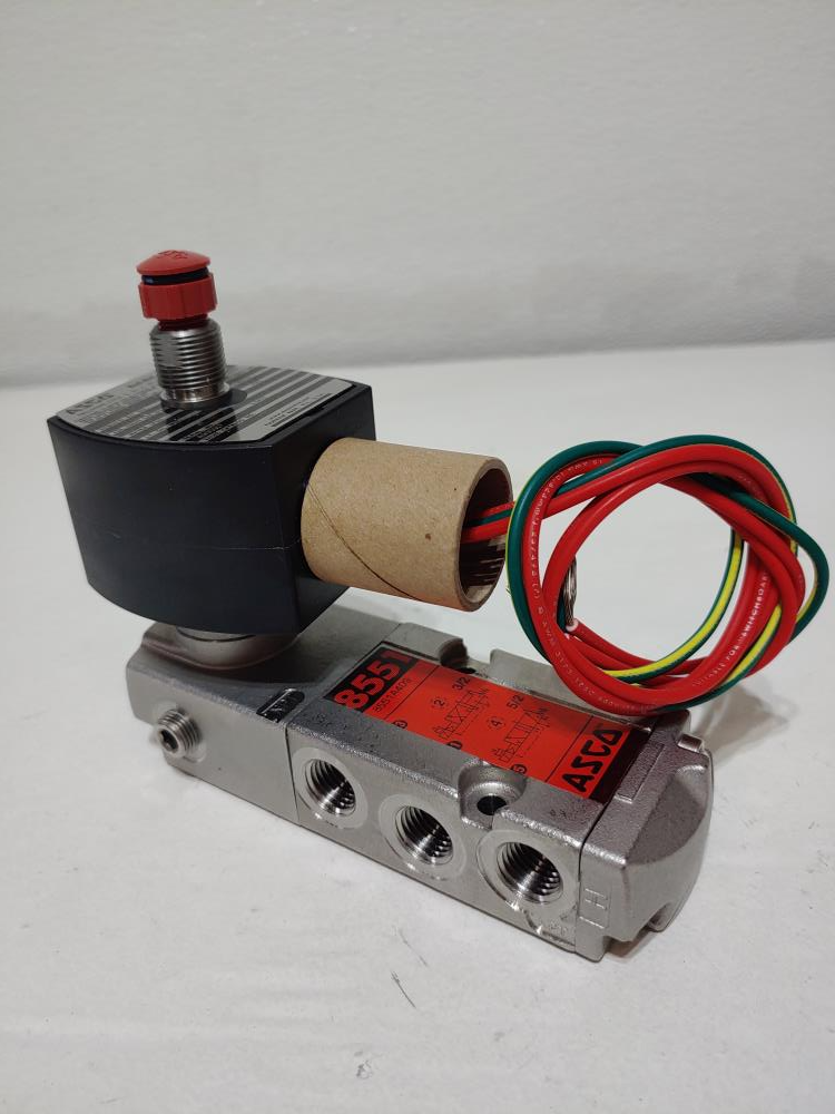 ASCO Red-Hat 1/4" 4-Way Pilot Solenoid Valve #EF8551G309