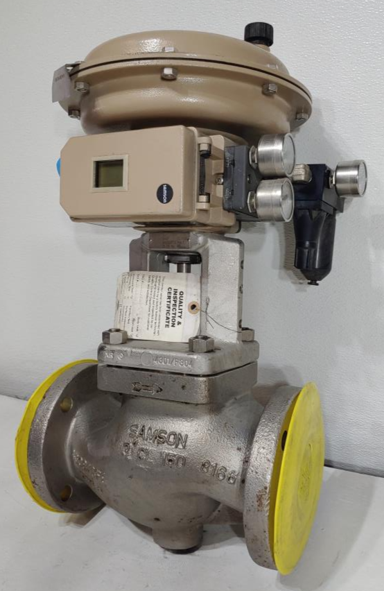 SAMSON 3" 150# CF8M Control Valve Model 3277 with 3730-3 HART Capable Positioner