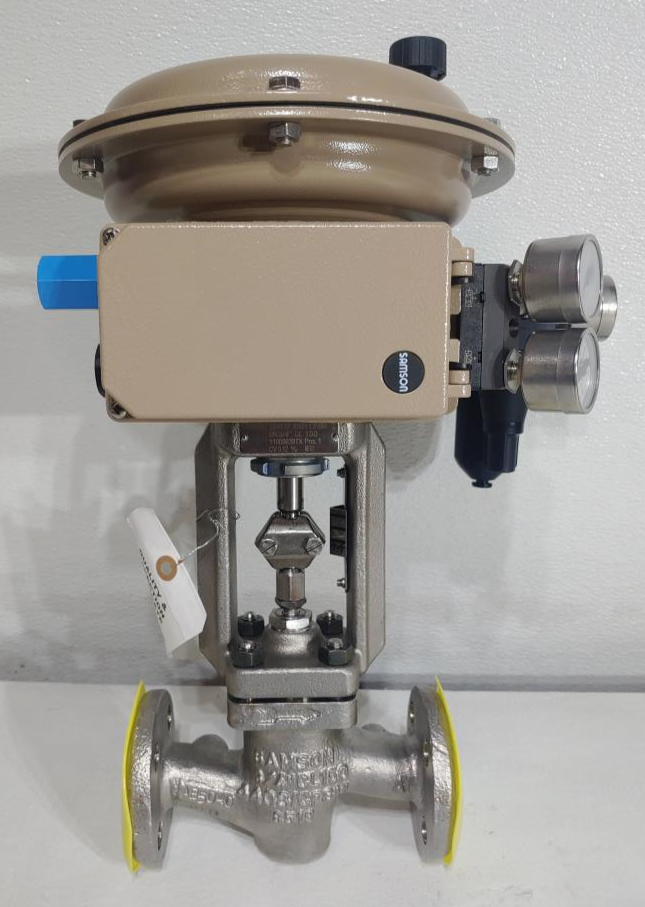 SAMSON 3/4" 150# CF8M Control Valve Model 3277 w/ 3730-3 HART Capable Positioner