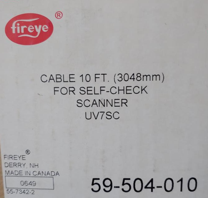 FIREYE 10' Cable Part# 59-504-010