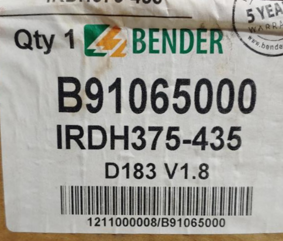 Bender Insulation Monitoring Device IRDH375-435