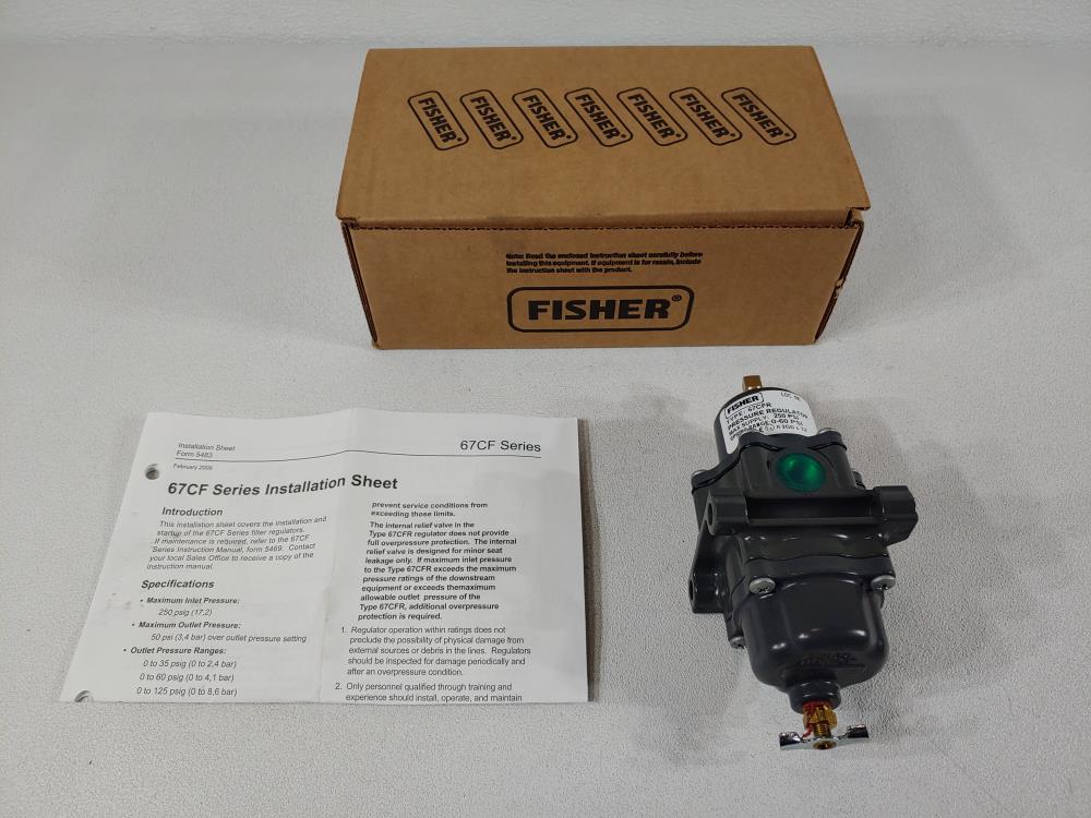 Fisher 67CF Series Filter Pressure Regulator Type 67CFR