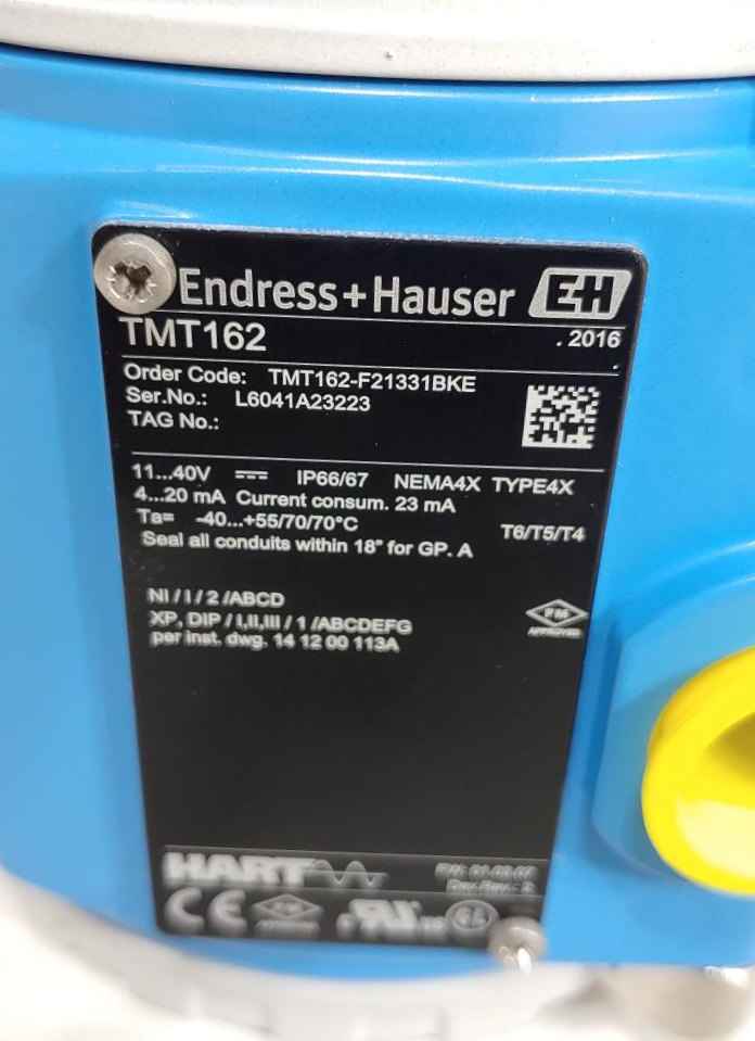 Endress Hauser iTemp TMT162 Smart Temperature Field Transmitter TMT162-F21331BKE