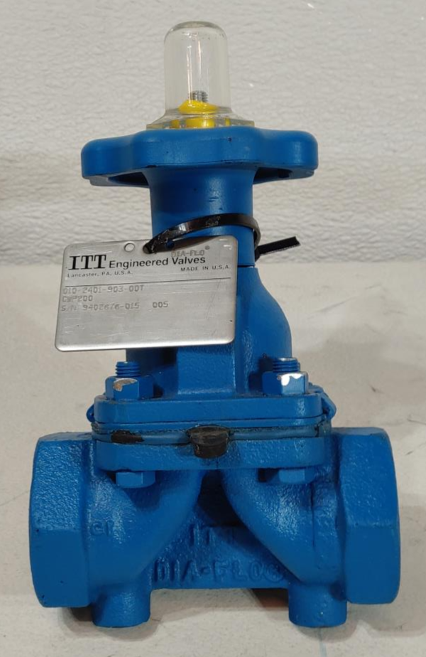 ITT Dia-Flo 1" Threaded Cast Iron Diaphragm Valve, 200 CWP, 010-2401-903-00T