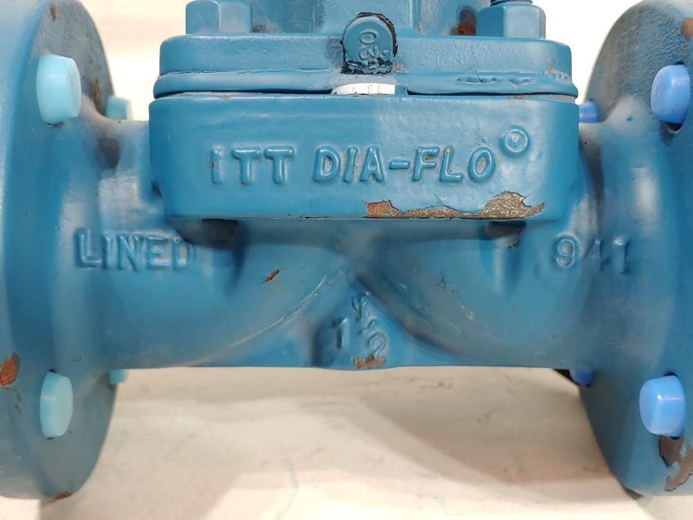 ITT Dia-Flo 1.5" Lined Cast Iron Diaphragm Valve, 175 CWP, 1.5-2559-R2-903