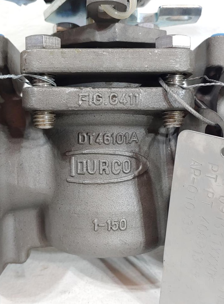 Durco 1" 150# CF3 G411 Plug Valve #1-G4-11C990T0M1GA