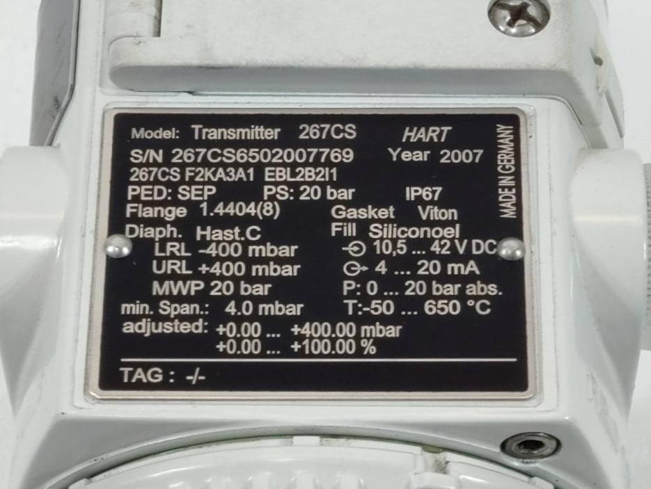 ABB Pressure Transmitter D-32425 Minden Model 267CS