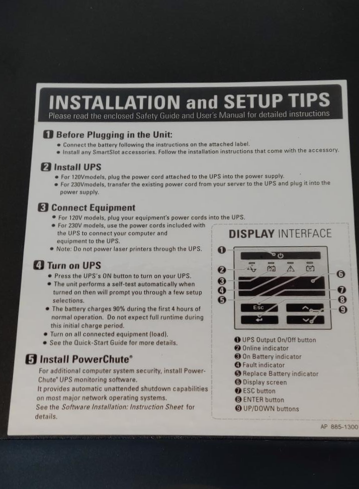 APC Smart-UPS 1000/1500VA Uninterruptible Power Supply SMT1500