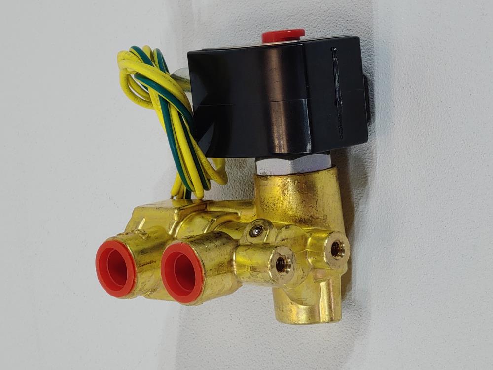 ASCO Red-Hat 3/8" 3-Way Piston Solenoid Valve #EFHT8321G002