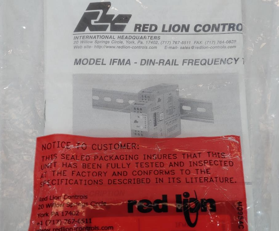 Red Lion Controls IMFA Din-Rail Frequency to Analog Converter Model IMFA-0065