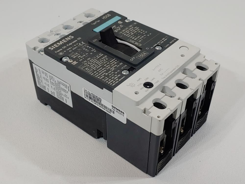 Siemens VL Circuit Breaker 150A / 3-P / Thermal Magnetic Cat.# HDK3B150L