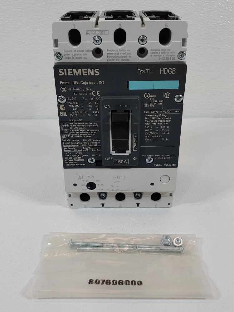 Siemens VL Circuit Breaker 150A / 3-P / Thermal Magnetic Cat.# HDK3B150L