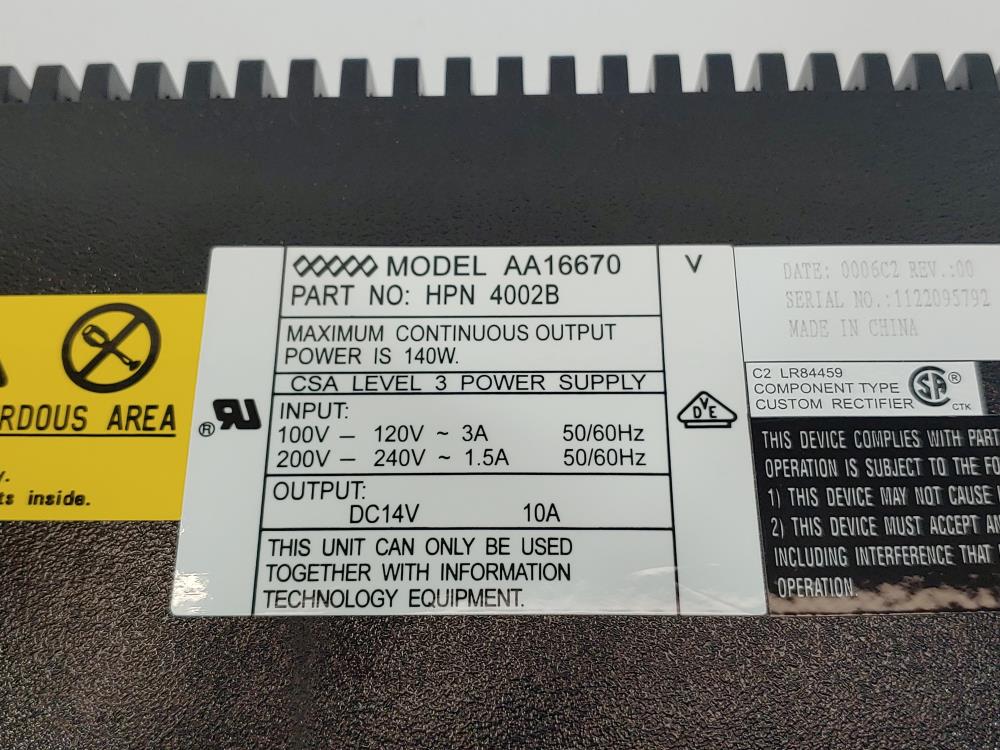 Motorola Regulated Power Supply Kit Model HPN4002B