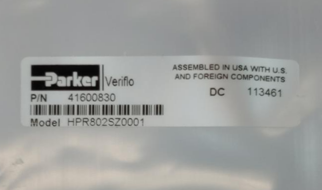 Parker Veriflo 1/8" Port High Pressure Regulator Model HPR802SZ0001