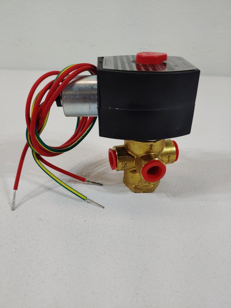 ASCO Red-Hat 1/4" FNPT Brass 3-Way Solenoid Valve Cat# EF8320G184