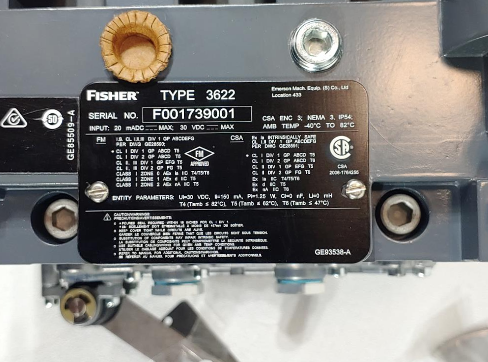 Fisher 3600 Control Valve Positioner Type 3620J