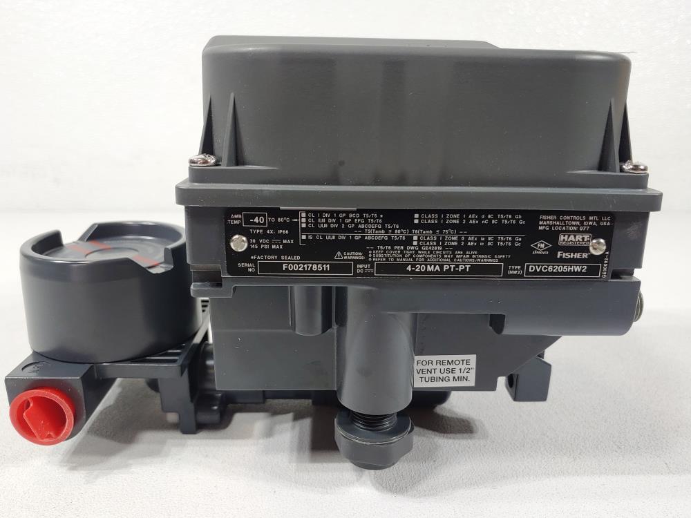 Fisher Fieldvue DVC6200 Digital Single Action Valve Positioner DVC6205HW2