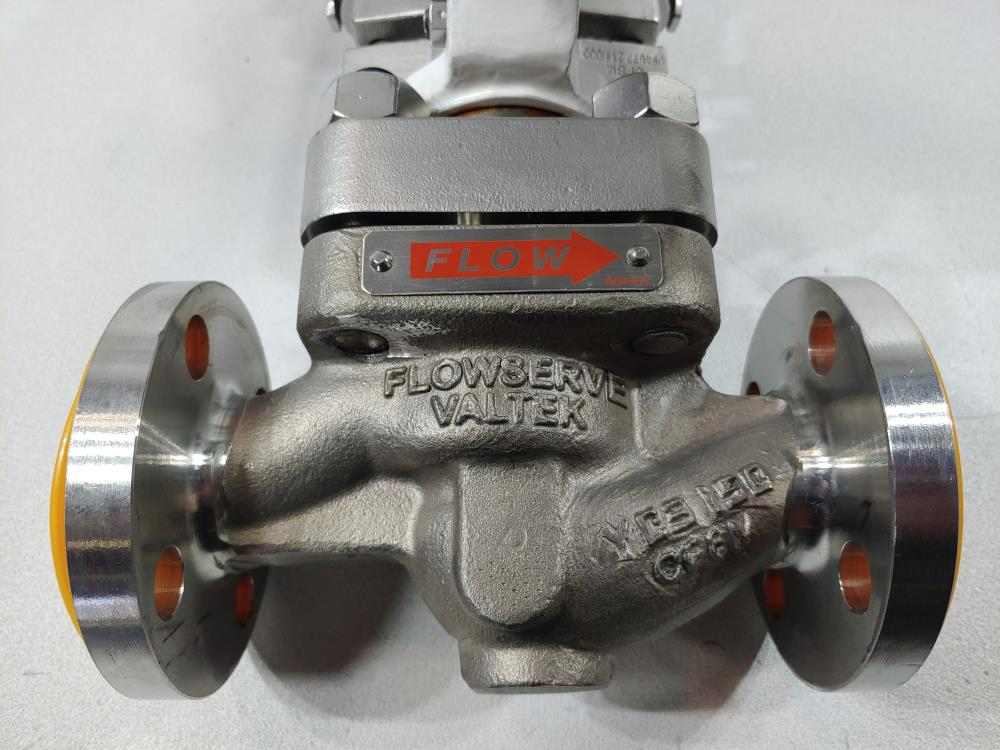 Flowserve Valtek 1" 150# CF8M MK 1 Globe Control Valve w/Logix 3200 Positioner