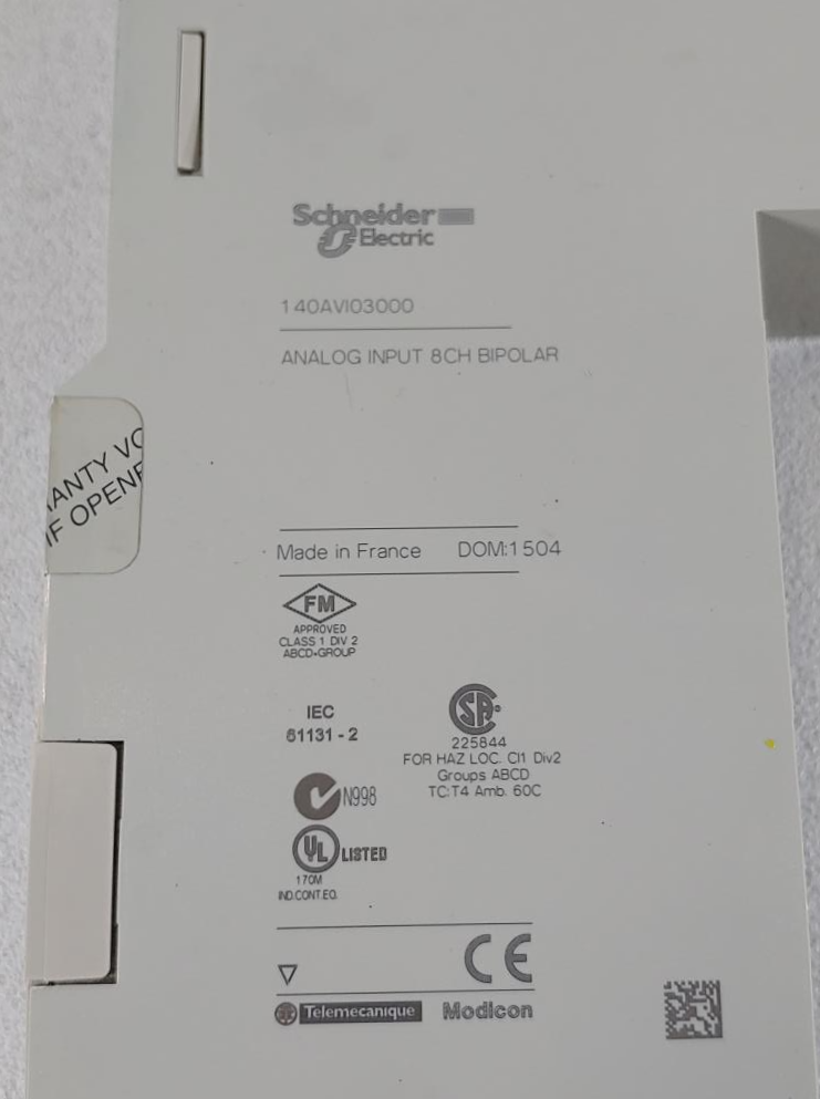 Schneider Modicon Analog Input 8CH Bipolar Module 140AVI03000