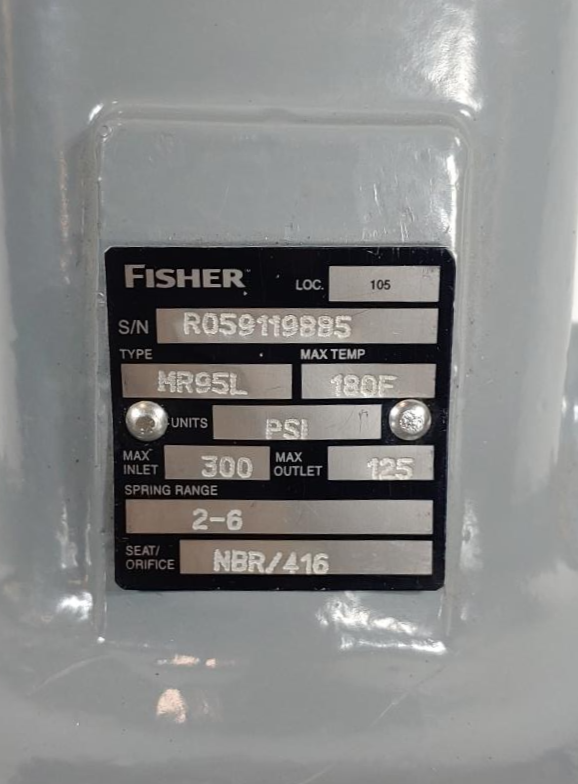 Fisher 3/4" WCC MR95L Pressure Regulator