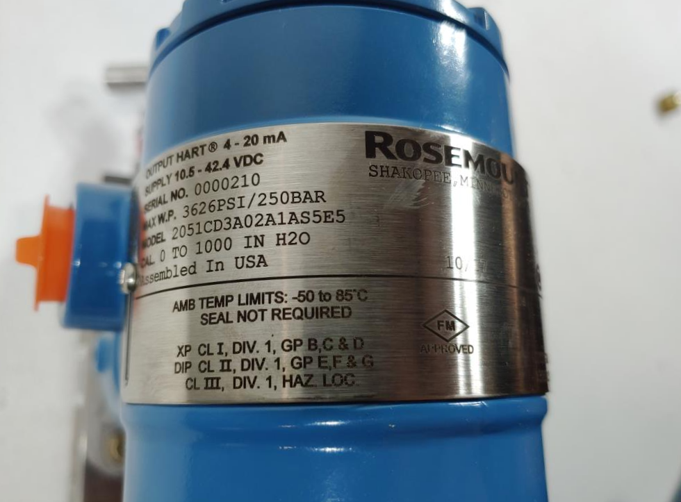 Rosemount 2051 Pressure Transmitter Model# 2051CD3A02A1AS5E5
