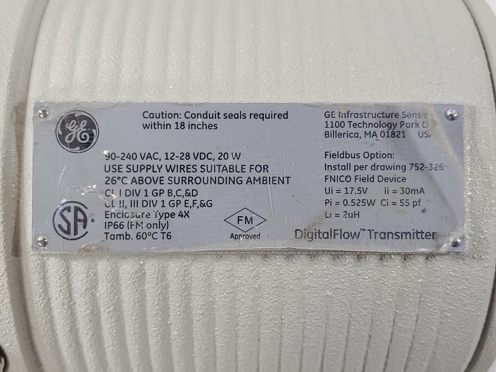 GE DigitalFlow XMT868i Panametrics Ultrasonic Liquid Flow Transmitter 