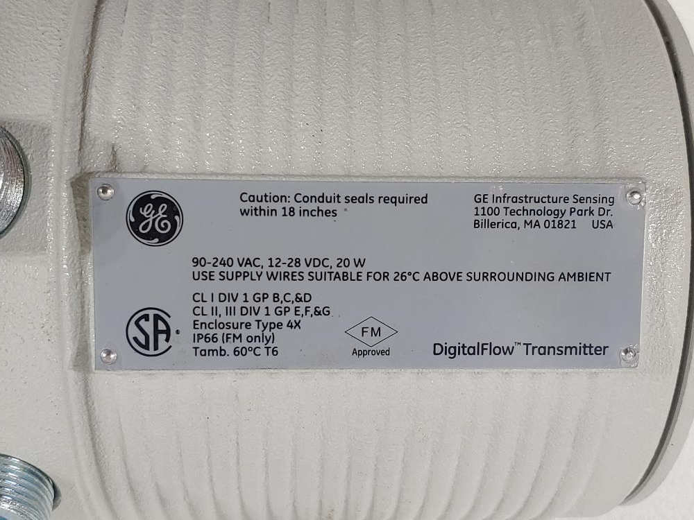 GE DigitalFlow XMT868i Panametrics Ultrasonic Liquid Flow Transmitter 