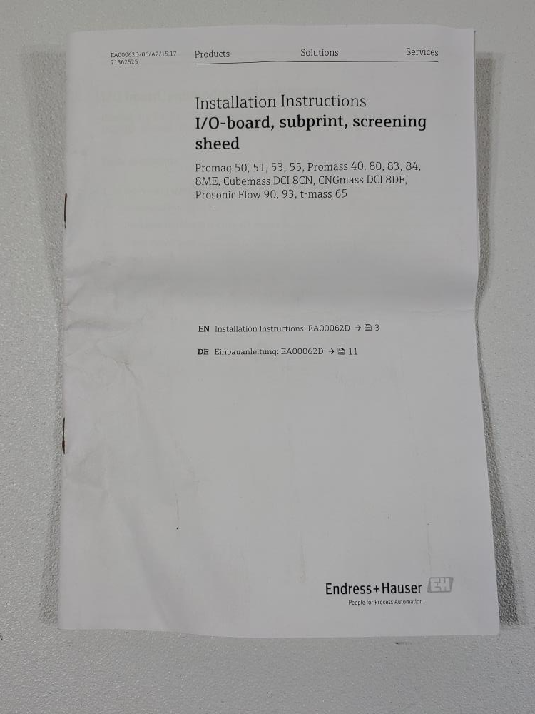 Endress Hauser I/O Modul 53/83 Ethernet Board 71105712