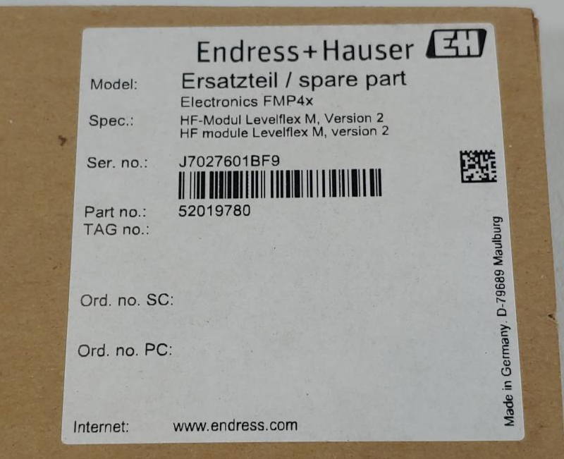Endress Hauser HF-Modul Levelflex M Version 2 FMP4x Part# 52019780