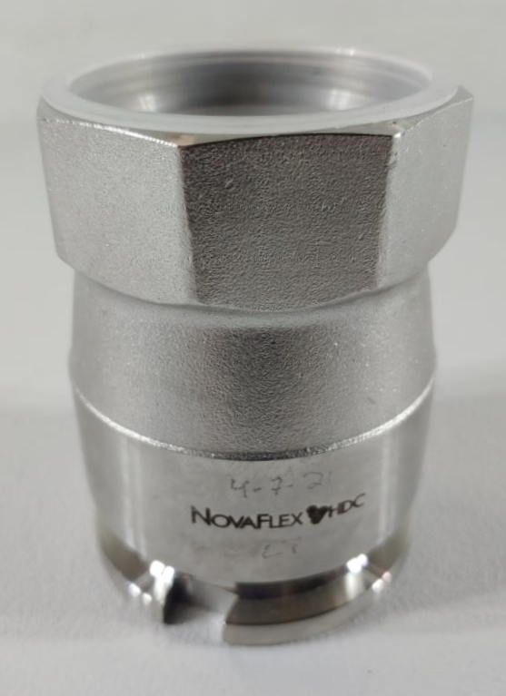 NovaFlex HDC Hi-Flow Dry-Release Adapter 2" NPT 316L Stainless Steel 8ADPSV02