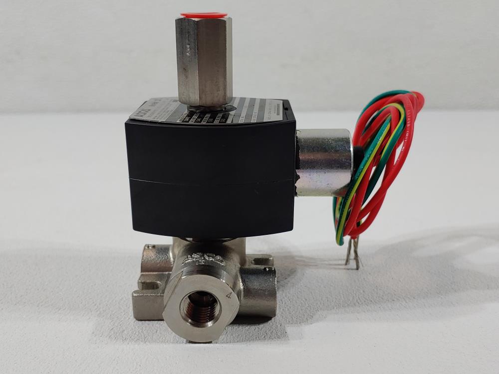 ASCO Red-Hat 1/4" FNPT 3-Way Stainless Steel Solenoid Valve Cat# EF8317G008