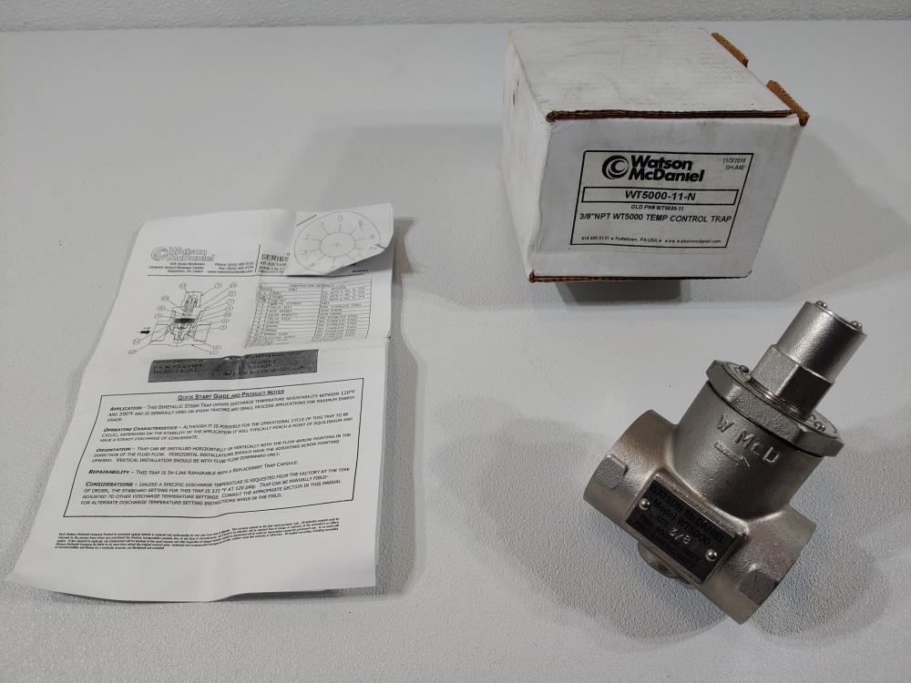 Watson McDaniel 3/8" NPT WT5000 Temp Control Trap WT5000-11-N