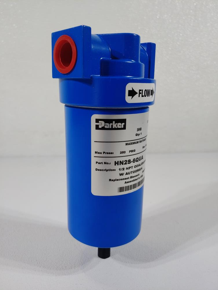 Parker Finite 1/2" NPT Coalescing HSG Filter w/Autodrain Part# HN2S-6QUA