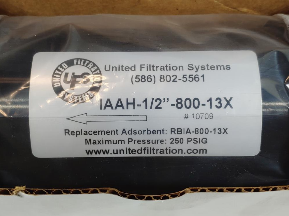 United Filtration Systems Adsorption Assembly IAAH-1/2"-800-13X 