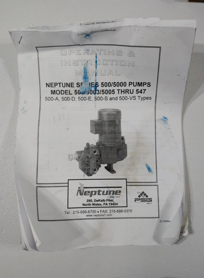 Neptune Proportioning Pump 5005-S-N3-FA-100744