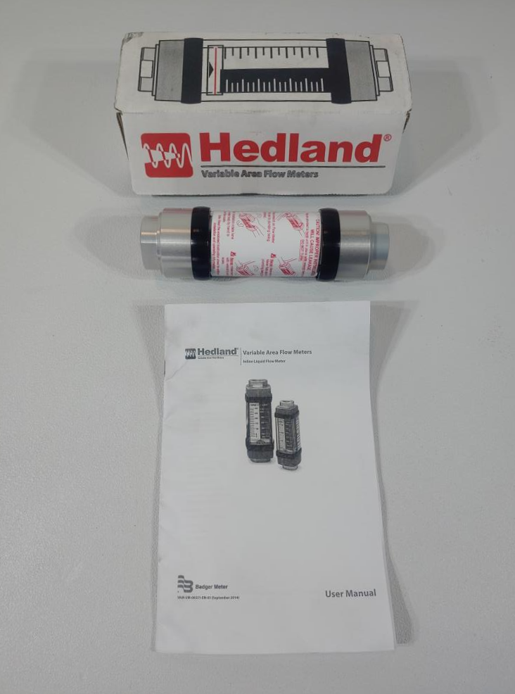 Badger Meter Hedland Variable Area Flow Meter 1/2" FNPT H601A-010-HT