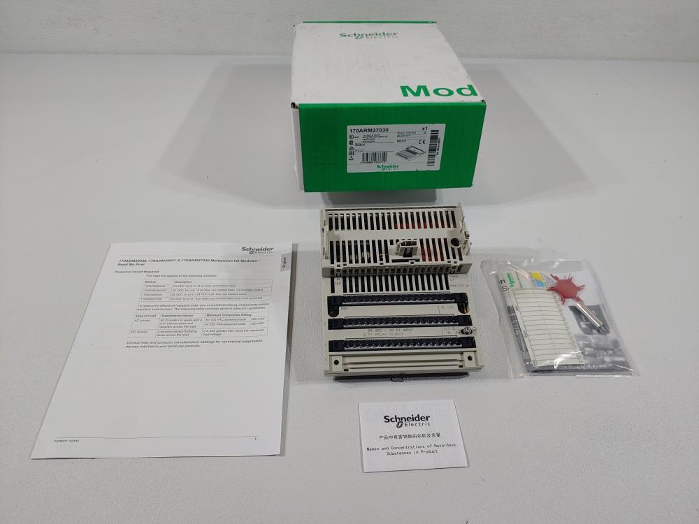 Schneider Modicon Discrete I/O Module Momentum - 10I / 8O Relay 170ARM37030