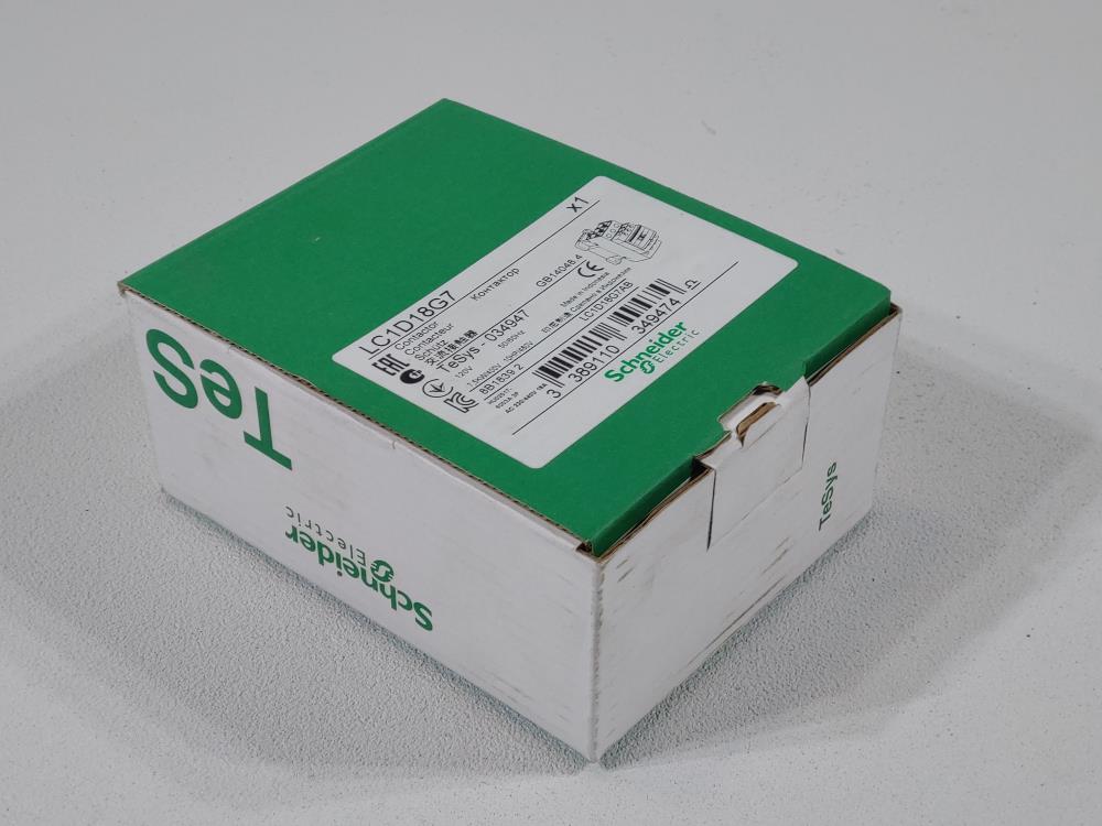 Schneider Electric 120V AC IEC Magnetic Contactor 3 Pole Non-reversing LC1D18G7