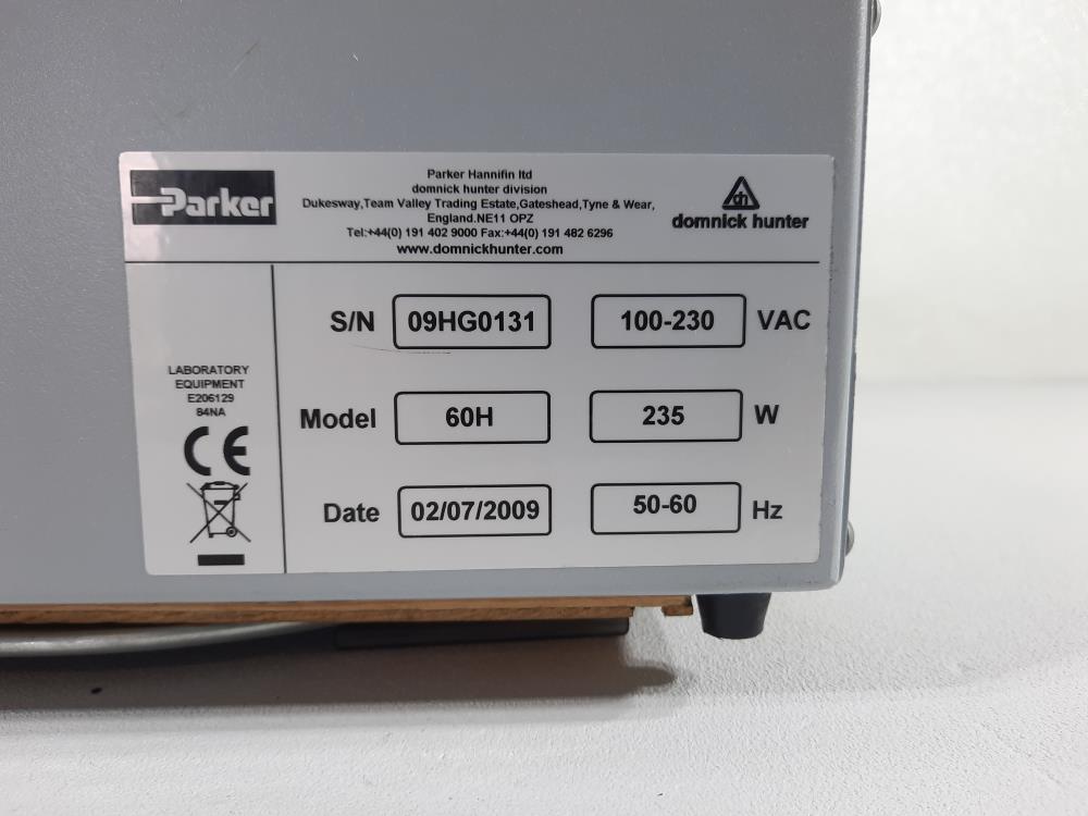 Parker Domnick Hunter Hydrogen Generator Model 60H