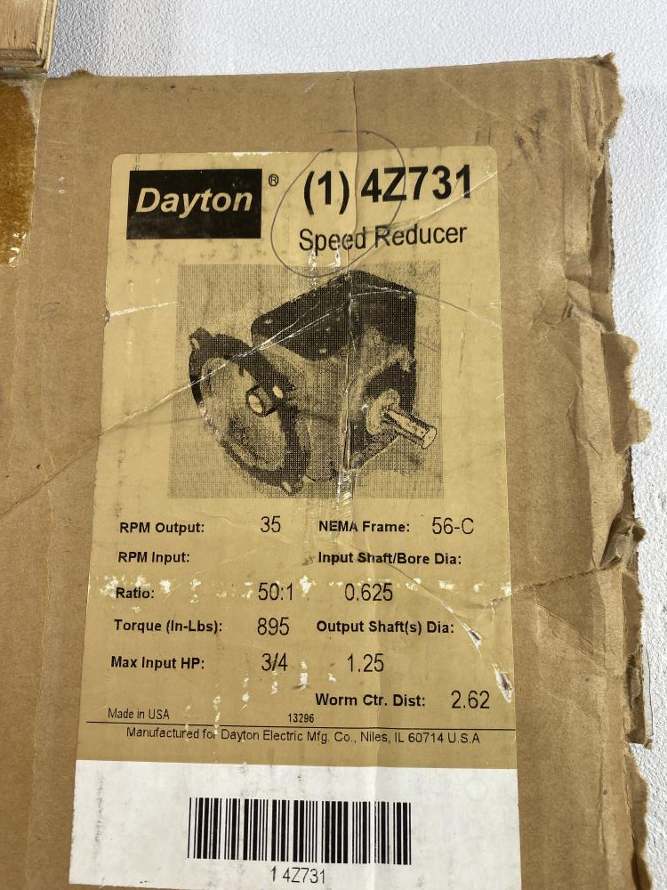 Dayton Speed Reducer Model 4Z731