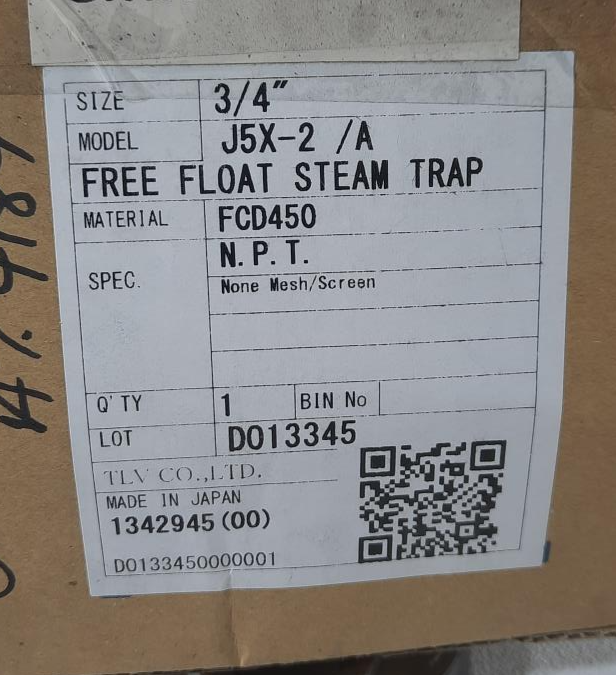 TLV 3/4" Free Float Steam Trap J5X-2/A