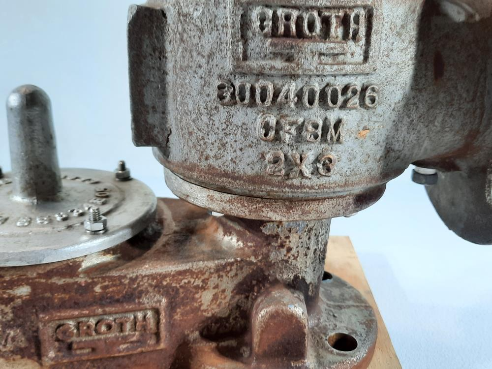 Groth 2" 150# CF8M Vacuum Relief Valve  1221B-02-555-T00 (3.5 PSIG)