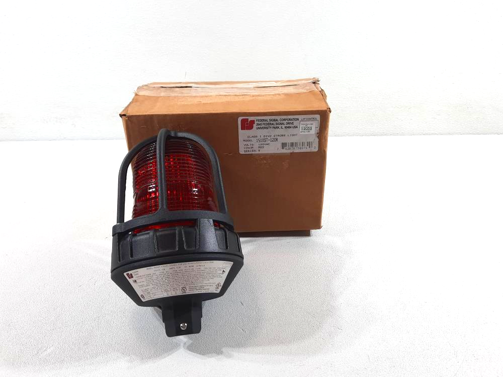 Federal Signal Visual Signal Strobe Light 151XST for Haz. Loc. 120V, Red